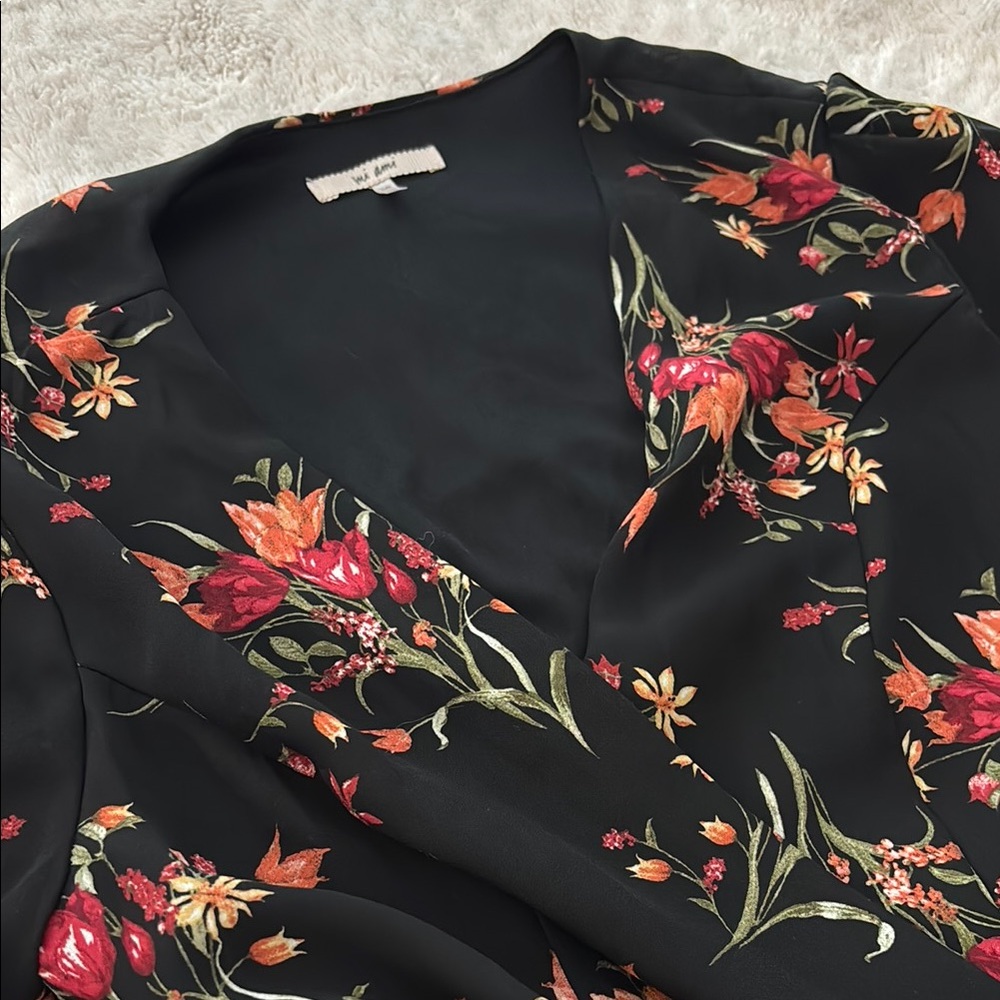 Floral V-Neck Mini Dress